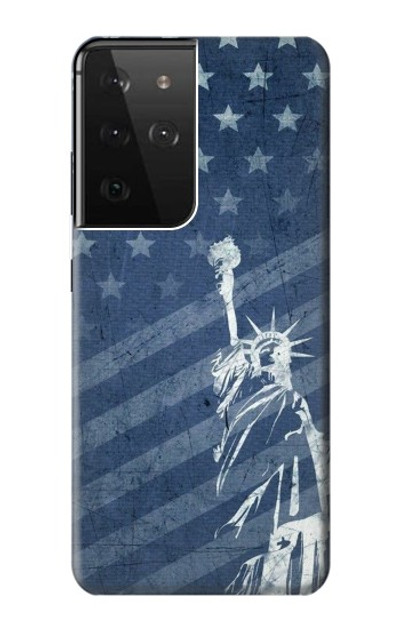 S3450 US Flag Liberty Statue Case Cover Custodia per Samsung Galaxy S21 Ultra 5G