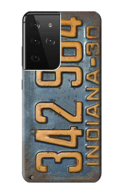 S3750 Vintage Vehicle Registration Plate Case Cover Custodia per Samsung Galaxy S21 Ultra 5G