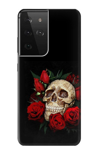 S3753 Dark Gothic Goth Skull Roses Case Cover Custodia per Samsung Galaxy S21 Ultra 5G