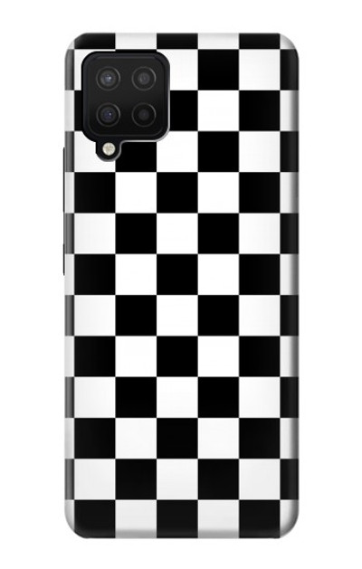 S1611 Black and White Check Chess Board Case Cover Custodia per Samsung Galaxy A12