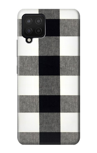 S2842 Black and White Buffalo Check Pattern Case Cover Custodia per Samsung Galaxy A12