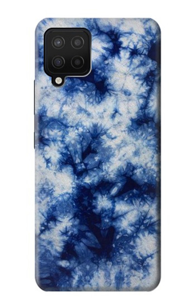 S3439 Fabric Indigo Tie Dye Case Cover Custodia per Samsung Galaxy A12