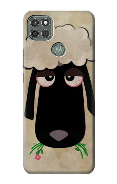 S2826 Cute Cartoon Unsleep Black Sheep Case Cover Custodia per Motorola Moto G9 Power