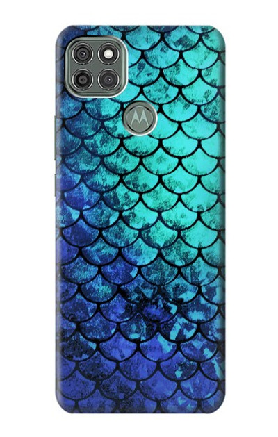 S3047 Green Mermaid Fish Scale Case Cover Custodia per Motorola Moto G9 Power