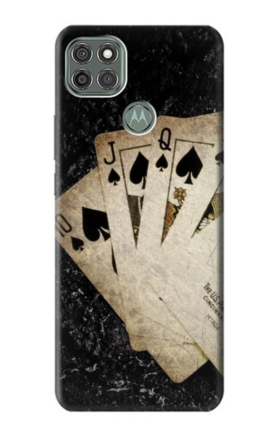 S3231 Vintage Royal Straight Flush Cards Case Cover Custodia per Motorola Moto G9 Power