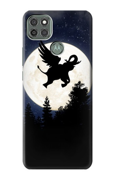 S3323 Flying Elephant Full Moon Night Case Cover Custodia per Motorola Moto G9 Power