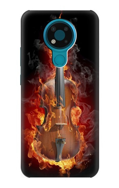 S0864 Fire Violin Case Cover Custodia per Nokia 3.4
