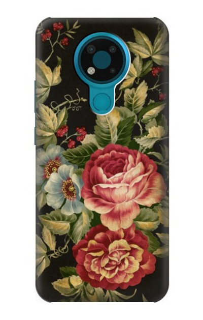 S3013 Vintage Antique Roses Case Cover Custodia per Nokia 3.4