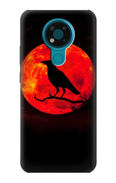 S3328 Crow Red Moon Case Cover Custodia per Nokia 3.4