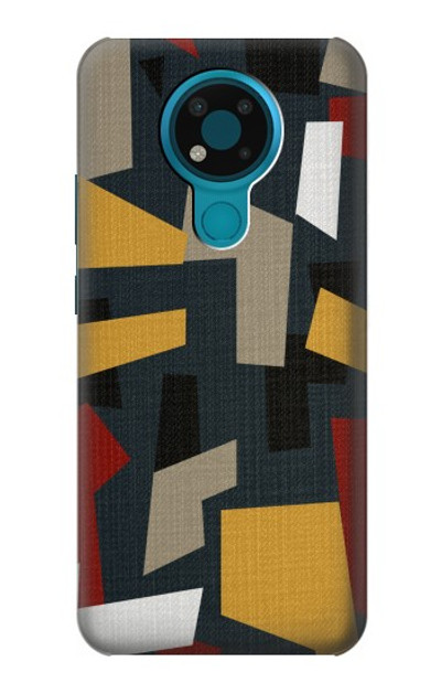 S3386 Abstract Fabric Texture Case Cover Custodia per Nokia 3.4