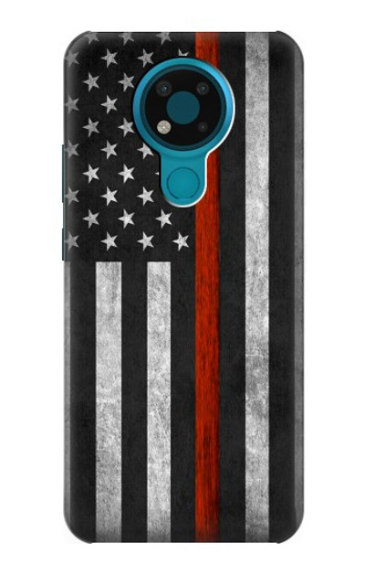 S3472 Firefighter Thin Red Line Flag Case Cover Custodia per Nokia 3.4