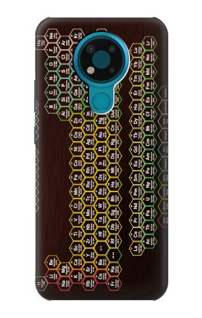 S3544 Neon Honeycomb Periodic Table Case Cover Custodia per Nokia 3.4
