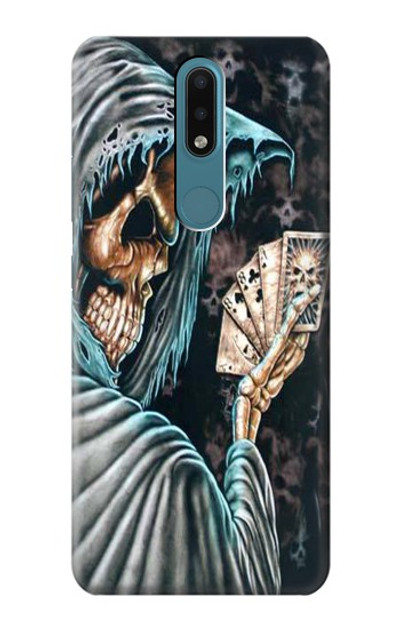 S0748 Grim Reaper Death Poker Case Cover Custodia per Nokia 2.4