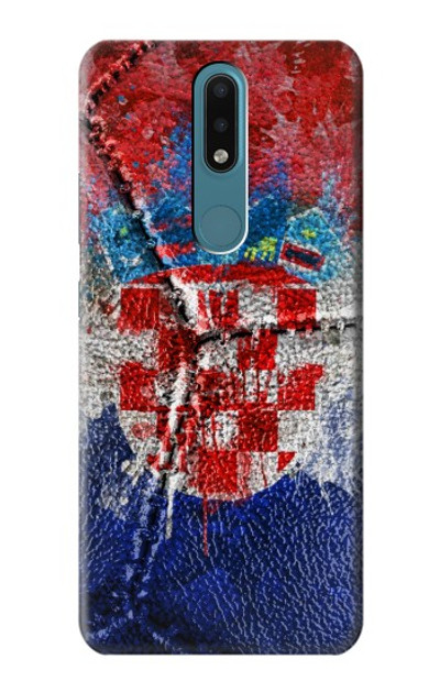 S3313 Croatia Flag Vintage Football Graphic Case Cover Custodia per Nokia 2.4