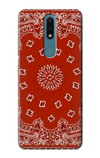 S3355 Bandana Red Pattern Case Cover Custodia per Nokia 2.4