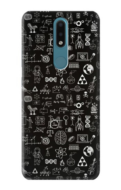 S3426 Blackboard Science Case Cover Custodia per Nokia 2.4