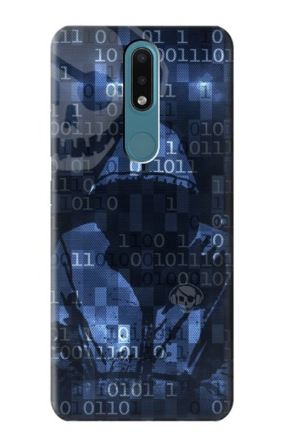 S3431 Digital Code Cyber Hacker Case Cover Custodia per Nokia 2.4