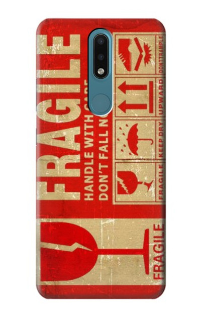 S3552 Vintage Fragile Label Art Case Cover Custodia per Nokia 2.4