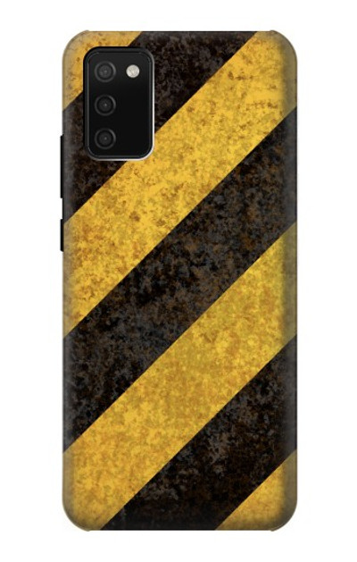 S2231 Yellow and Black Line Hazard Striped Case Cover Custodia per Samsung Galaxy A02s, Galaxy M02s