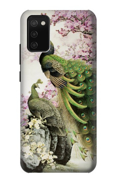 S2773 Peacock Chinese Brush Painting Case Cover Custodia per Samsung Galaxy A02s, Galaxy M02s