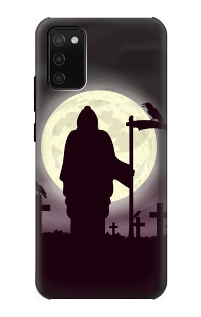 S3262 Grim Reaper Night Moon Cemetery Case Cover Custodia per Samsung Galaxy A02s, Galaxy M02s