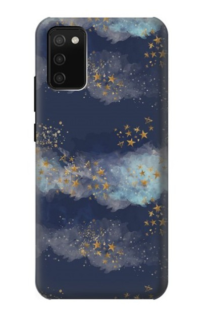 S3364 Gold Star Sky Case Cover Custodia per Samsung Galaxy A02s, Galaxy M02s