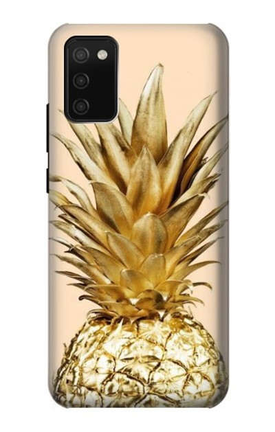 S3490 Gold Pineapple Case Cover Custodia per Samsung Galaxy A02s, Galaxy M02s