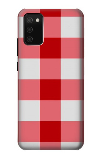 S3535 Red Gingham Case Cover Custodia per Samsung Galaxy A02s, Galaxy M02s