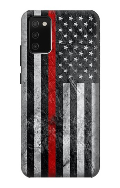 S3687 Firefighter Thin Red Line American Flag Case Cover Custodia per Samsung Galaxy A02s, Galaxy M02s