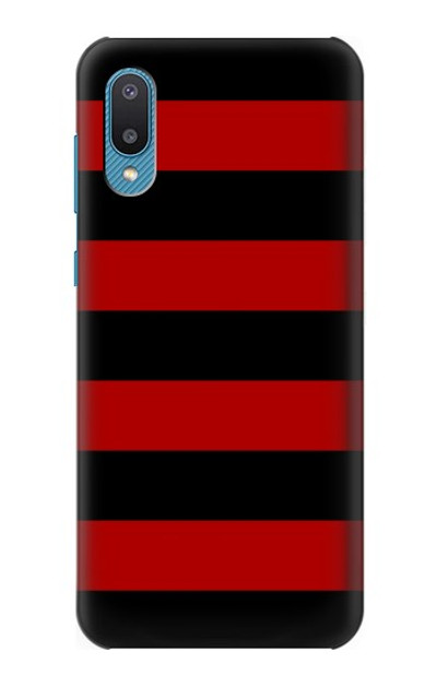 S2638 Black and Red Striped Case Cover Custodia per Samsung Galaxy A04, Galaxy A02, M02