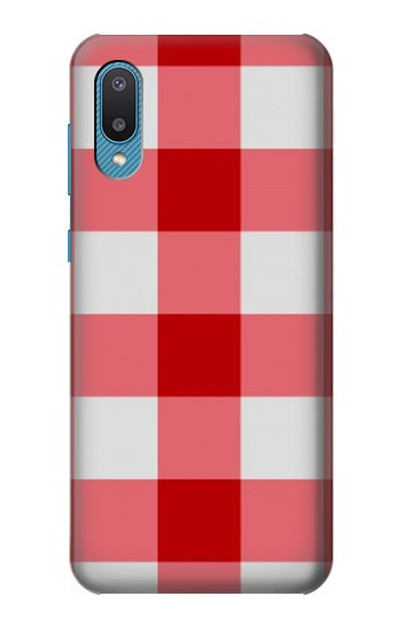 S3535 Red Gingham Case Cover Custodia per Samsung Galaxy A04, Galaxy A02, M02