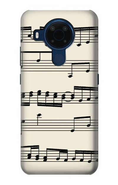 S3082 Music Sheet Case Cover Custodia per Nokia 5.4