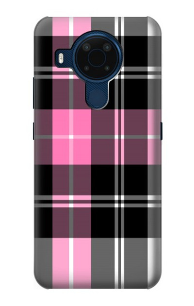 S3091 Pink Plaid Pattern Case Cover Custodia per Nokia 5.4