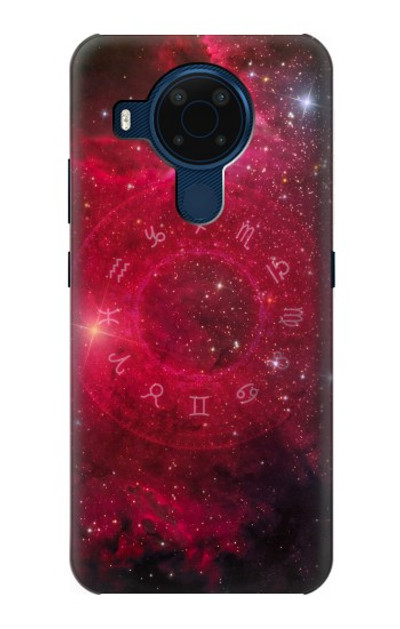 S3368 Zodiac Red Galaxy Case Cover Custodia per Nokia 5.4