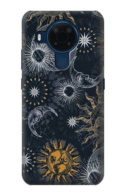 S3702 Moon and Sun Case Cover Custodia per Nokia 5.4