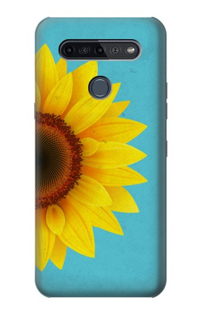 S3039 Vintage Sunflower Blue Case Cover Custodia per LG K51S