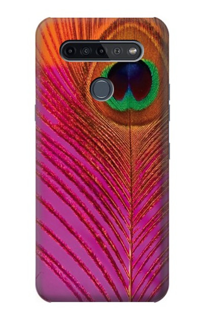 S3201 Pink Peacock Feather Case Cover Custodia per LG K51S