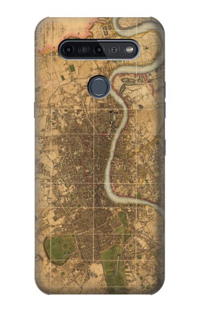 S3230 Vintage Map of London Case Cover Custodia per LG K51S