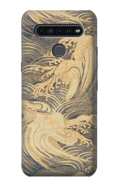 S2680 Japan Art Obi With Stylized Waves Case Cover Custodia per LG K41S