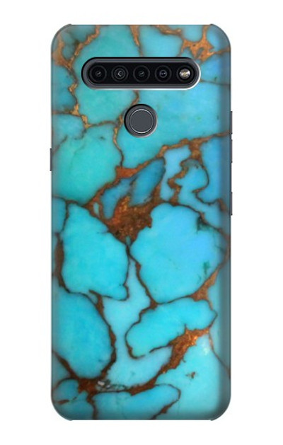 S2685 Aqua Turquoise Gemstone Graphic Printed Case Cover Custodia per LG K41S