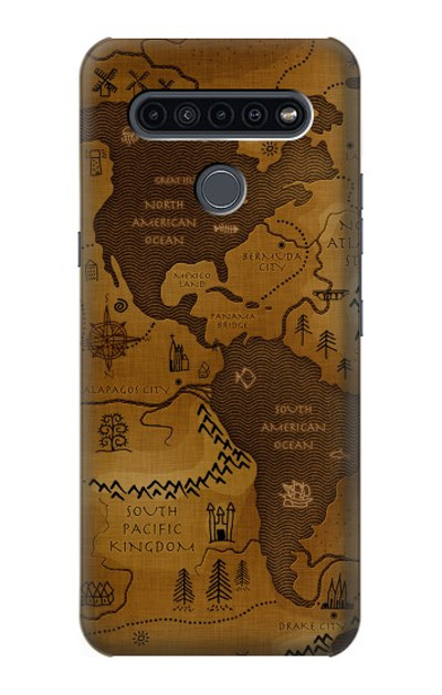 S2861 Antique World Map Case Cover Custodia per LG K41S