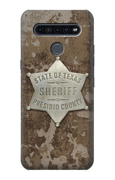 S2868 Texas Presidio County Sheriff Badge Case Cover Custodia per LG K41S