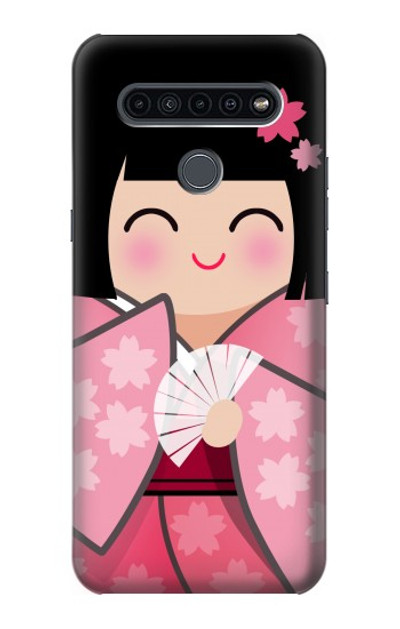 S3042 Japan Girl Hina Doll Kimono Sakura Case Cover Custodia per LG K41S