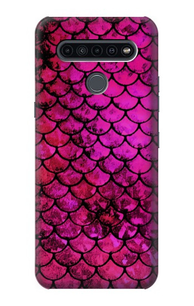 S3051 Pink Mermaid Fish Scale Case Cover Custodia per LG K41S