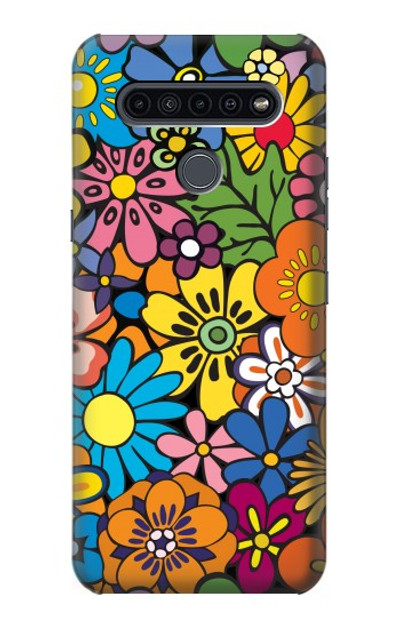 S3281 Colorful Hippie Flowers Pattern Case Cover Custodia per LG K41S