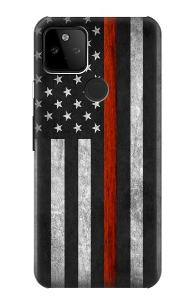 S3472 Firefighter Thin Red Line Flag Case Cover Custodia per Google Pixel 5A 5G