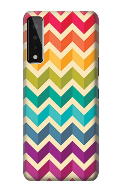 S2362 Rainbow Colorful Shavron Zig Zag Pattern Case Cover Custodia per LG Stylo 7 4G