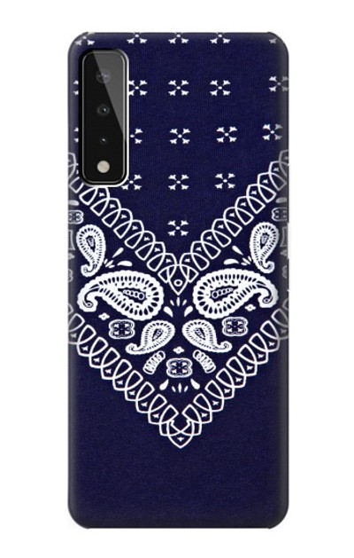 S3357 Navy Blue Bandana Pattern Case Cover Custodia per LG Stylo 7 5G