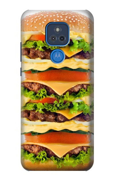 S0790 Hamburger Case Cover Custodia per Motorola Moto G Play (2021)