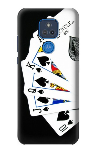 S1078 Poker Royal Straight Flush Case Cover Custodia per Motorola Moto G Play (2021)